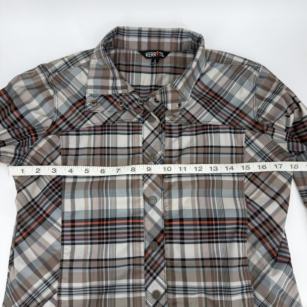 Kerrits Not Just a Barn Shirt Plaid Snap Front Long Sleeve Shirt Sz S Equestrian - Picture 9 of 10